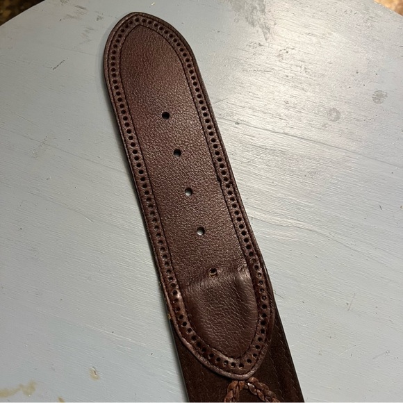 Wide Brown Leather Statement Belt size small - Picture 7 of 7